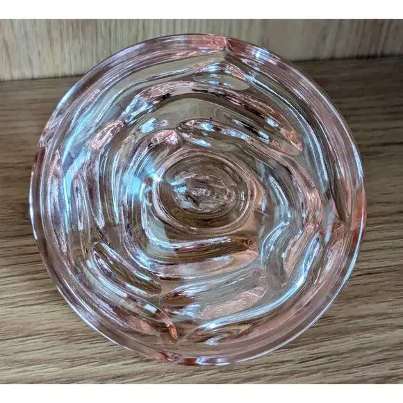 Fenton Dusty Rose Covered Candy / Trinket Dish - Cabbage Rose w/ Butterfly - Picture 7 of 7